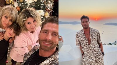 Ο Γιώργος Μανίκας και η οικογένειά του