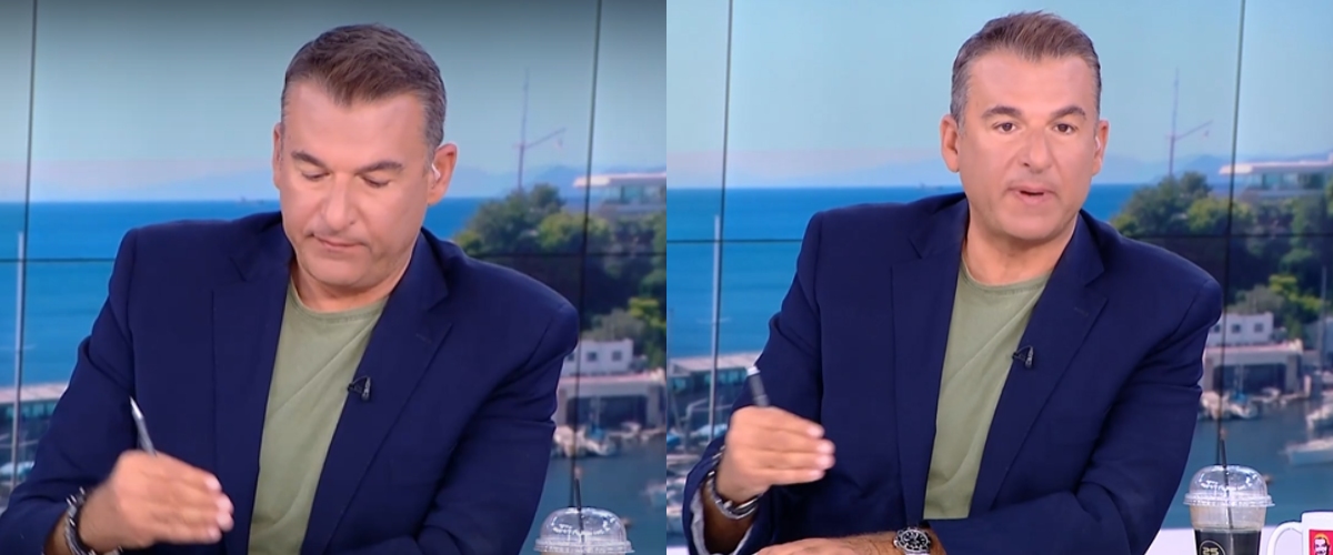 Ο Γιώργος Λιάγκας στο πλατό του Πρωινού