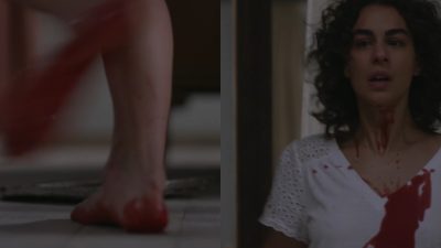 Σκηνή από την αυτοκτονία του Βρεττού στην σειρά Ηλέκτρα