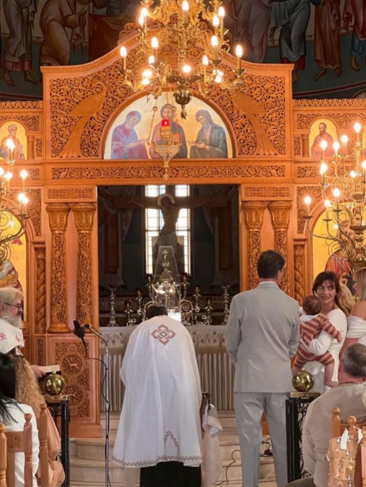 Η βάφτιση του γιου της Αντιγόνης Κουλουκάκου