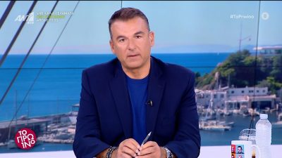 Ο Γιώργος Λιάγκας στο πλατο του Πρωινού