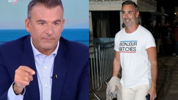 Ο Γιώργος Λιάγκας και ο Γιώργος Καπουτζίδης.