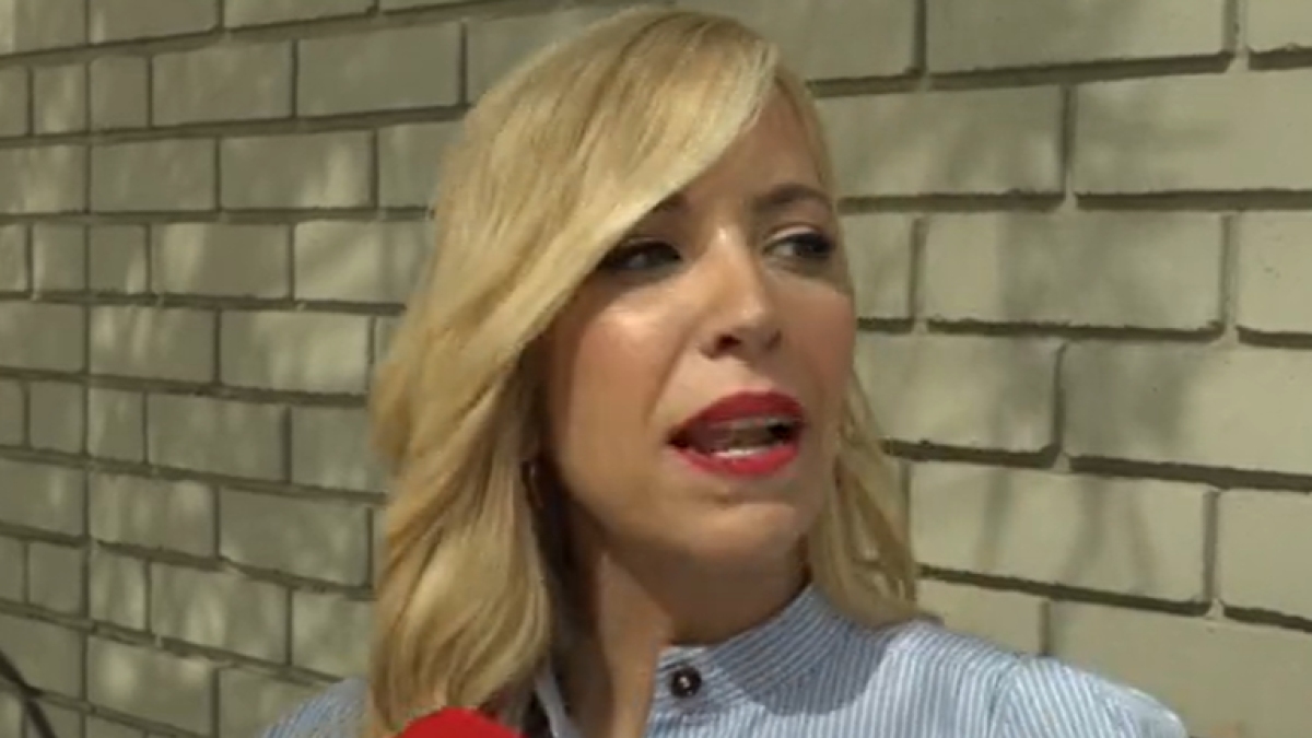 Η Μαρία Αναστασοπούλου σε δηλώσεις στην κάμερα του Super Κατερίνα