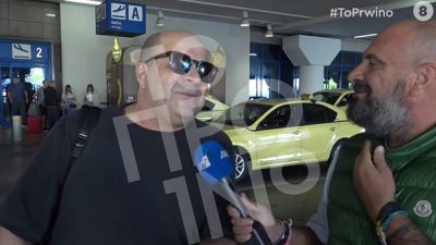 Ο Μάρκος Σεφερλής τη στιγμή που κάνει δηλώσεις στο Πρωινό