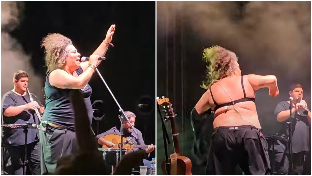 Ματούλα Ζαμάνη: Έβγαλε την μπλούζα της σε συναυλία και αποθεώθηκε