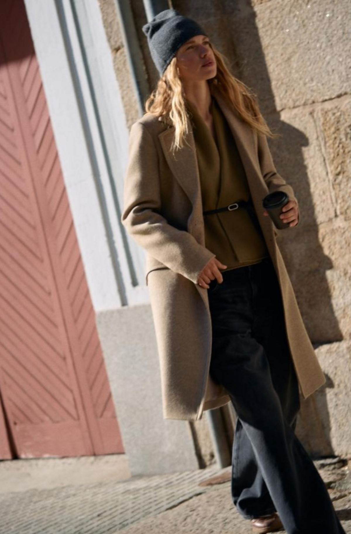 zara παλτό καμηλό