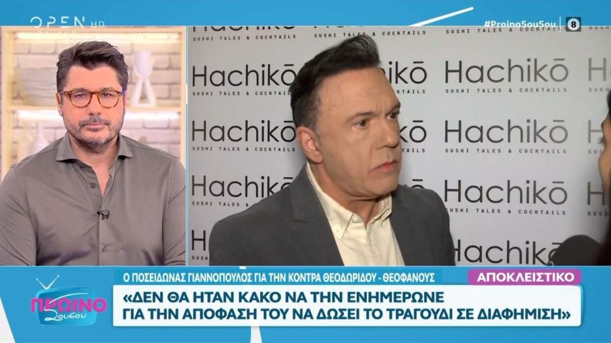 Ο Ποσειδωνας Γιαννοπουλος στην κάμερα του Πρωινό ΣουΣου
