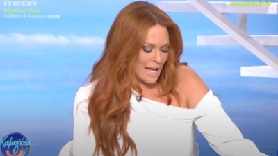 Η Σίσσυ Χρηστίδου στο πλατό της εκπομπής Χαμογέλα και Πάλι