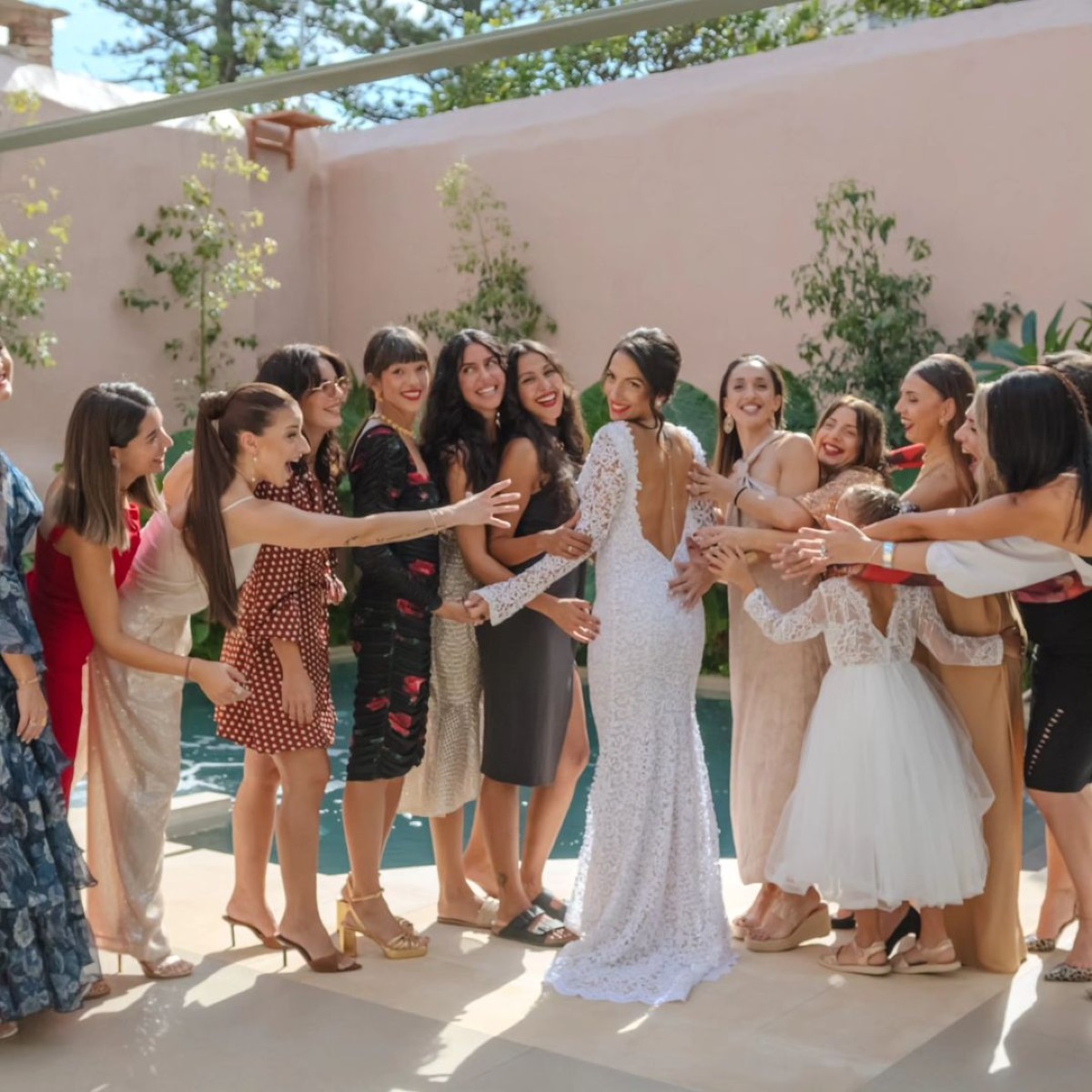 Η Σίσσυ Δαμουλάκη στον γάμο της.