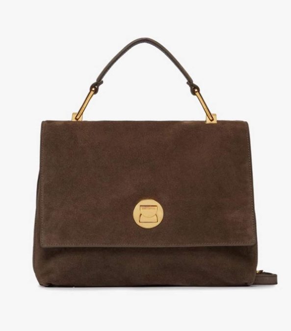 σουέτ τσάντα top handle