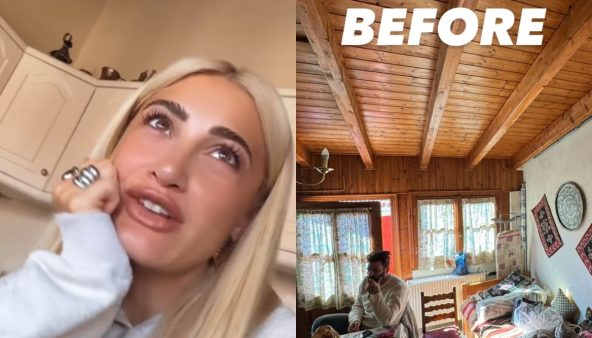 Η Ιωάννα Τούνη στο εξοχικό στην Αράχωβα