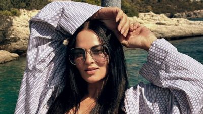 Η Ζενεβιέβ Μαζαρί στις διακοπές της