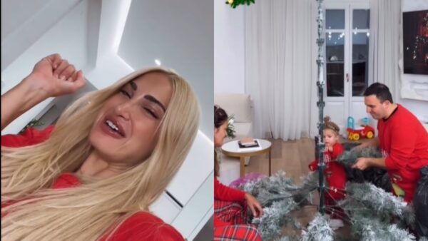 Ιωάννα Τούνη: Χριστουγεννιάτικος στολισμός με τον Πάρη – Μαγικές στιγμές δίπλα στο λευκό δέντρο