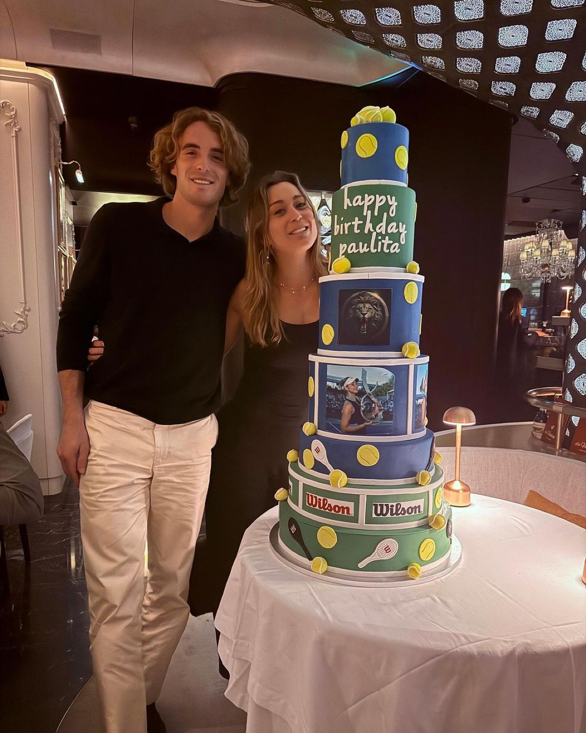 Ο Στέφανος Τσιτσιπάς με την Πάουλα Μπαντόσα