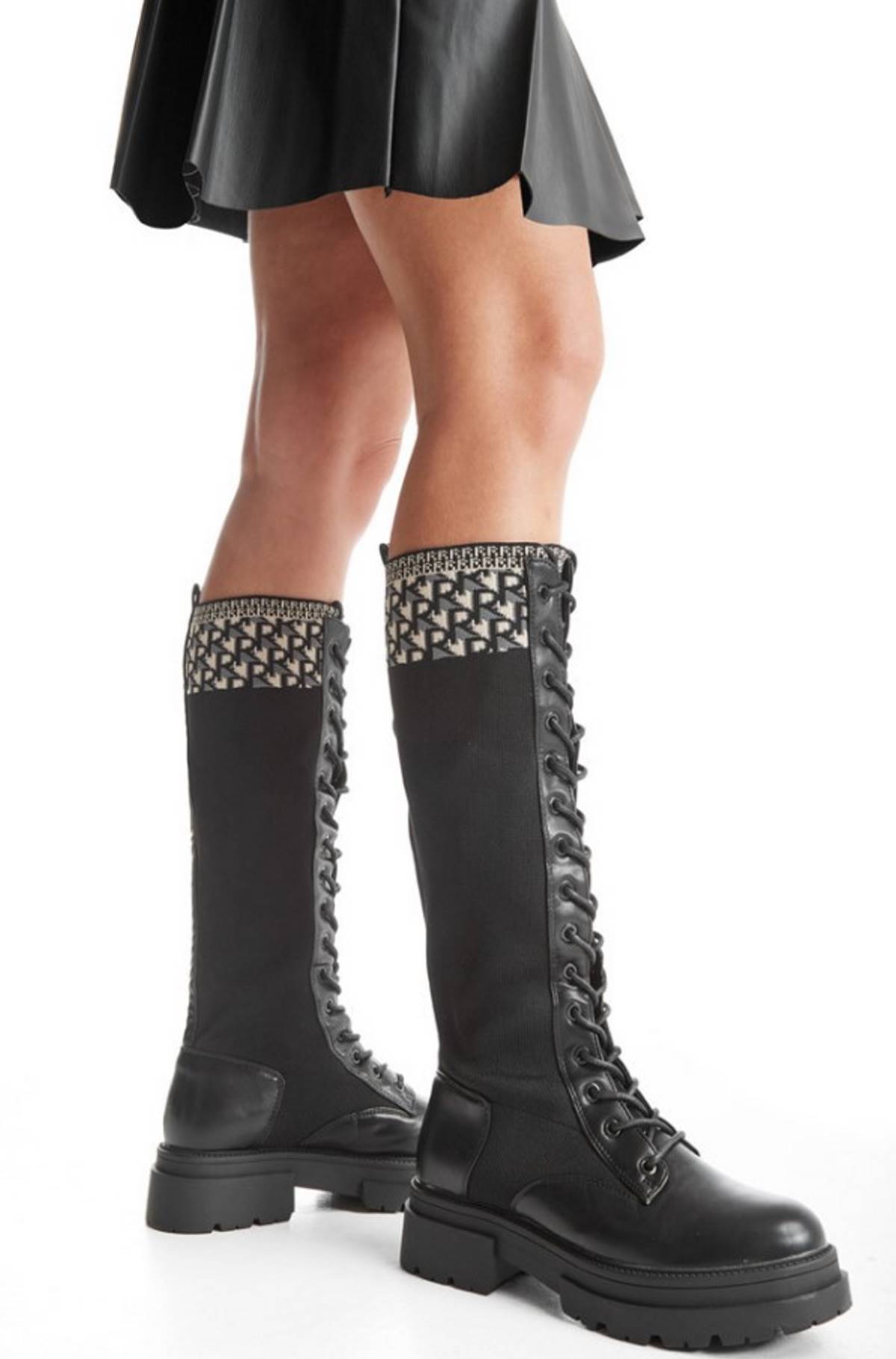 μπότες με κορδόνια μαύρες luigi