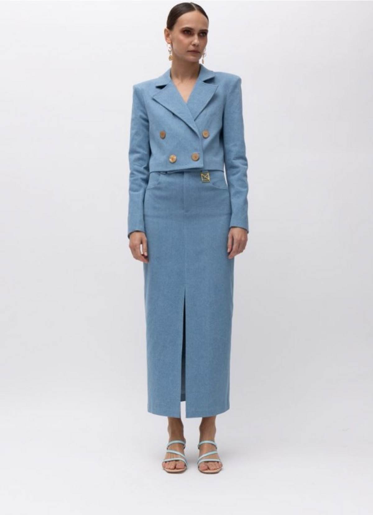 denim pencil φούστα mallory the label