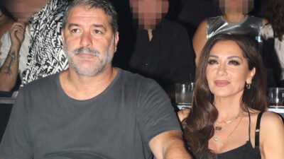 Η Δέσποινα Βανδή και ο Βασίλης Μπισμπίκης σε βραδινή έξοδο