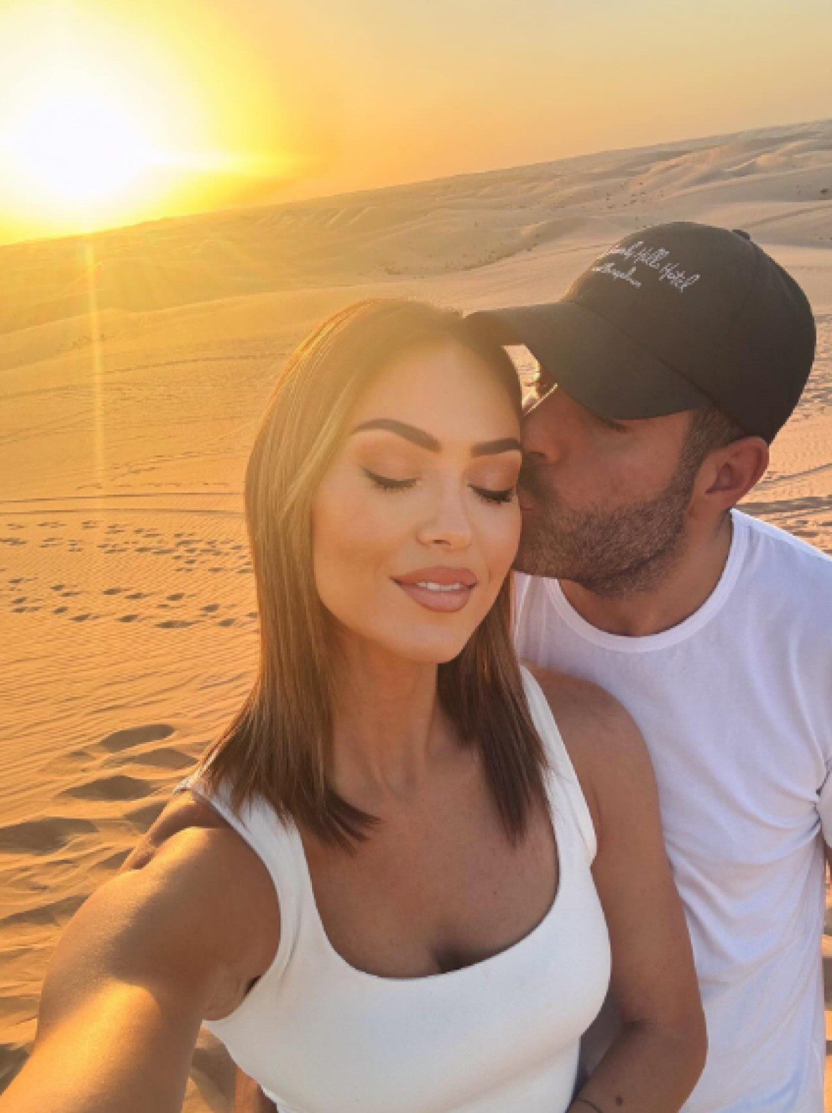 Η Δώρα Παντέλη και σύζυγός της στο Ντουμπάι