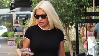 H Ελένη Μενεγάκη σε έξοδό της