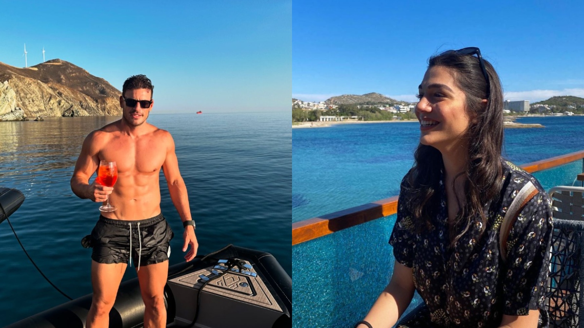 Ο Δημήτρης Φιντιρίκος με μαγιό στο σκάφος και η Μελίνα Νικολαϊδη σε πλοίο