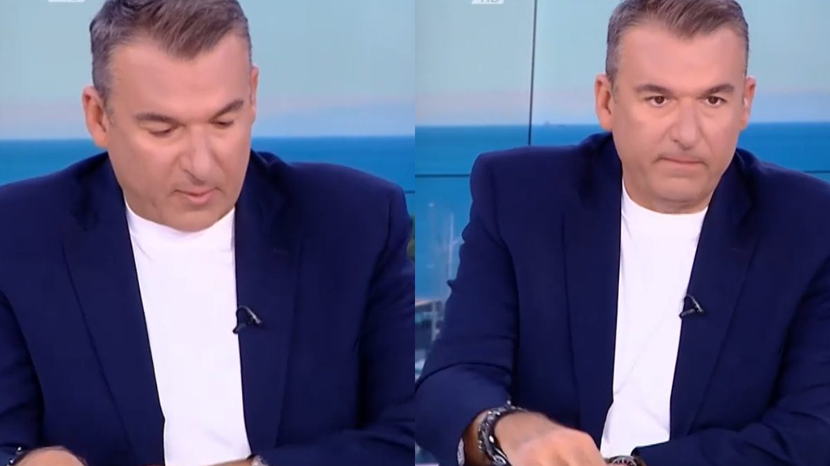 Ο Γιώργος Λιάκας με λευκή μπλούζα και μπλε σακάκι στο Πρωινό
