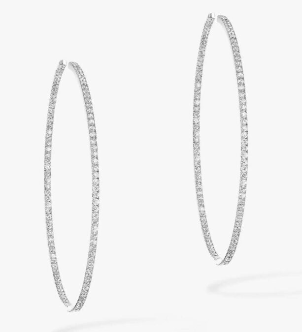 σκουλαρίκια κρίκοι με διαμάντια gofas