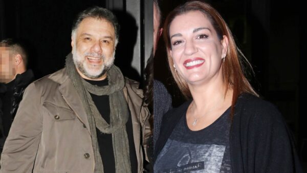 Ο Γρηγόρης Αρναούτογλου και η Ελίνα Παπίλα.