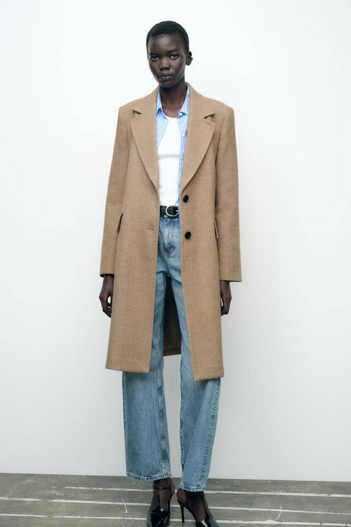 μπεζ παλτό Zara