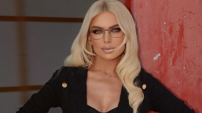 Η Κατερίνα Καινούργιου με κοστούμι Zara