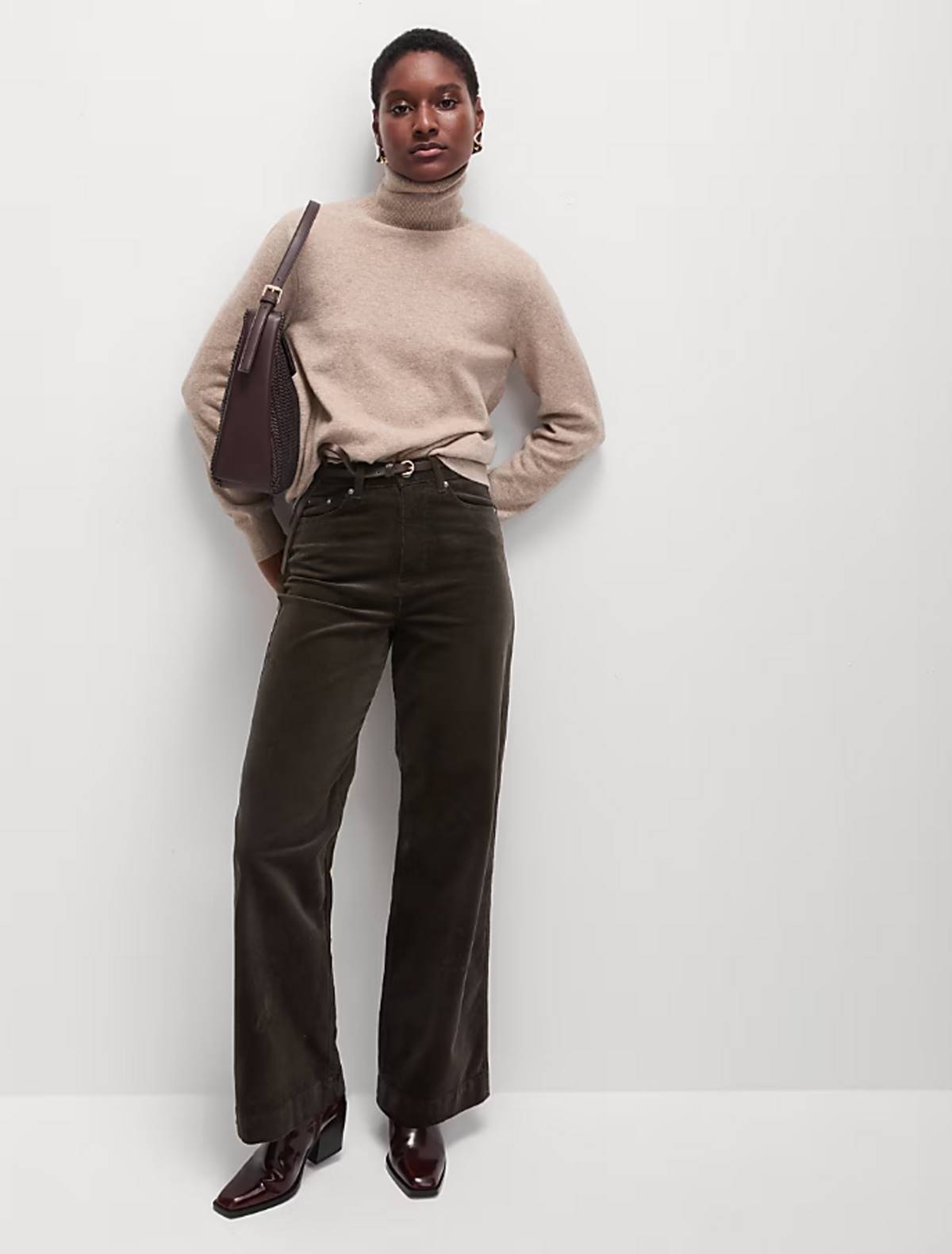 κοτλέ σοκολατί παντελόνι marks and spencer