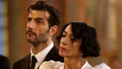 Ο Νίκος Κουρής και η Έλενα Τοπαλίδου στον γάμο τους