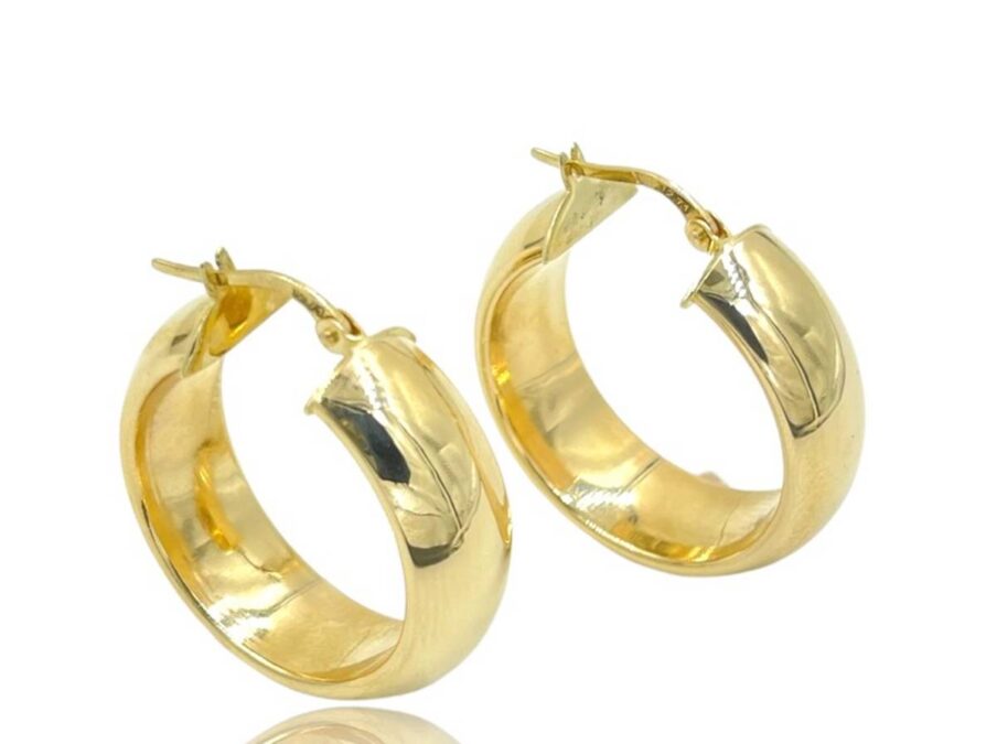 Χρυσά σκουλαρίκια κρίκοι kanakis