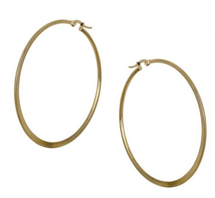 χρυσαφί σκουλαρίκια κρίκοι visetti