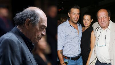 Ο Μανουσάκης με σκυμμένο κεφάλι και ο Μανουσάκης με Κορινθίου και Αϊβάζη αγκαλιά