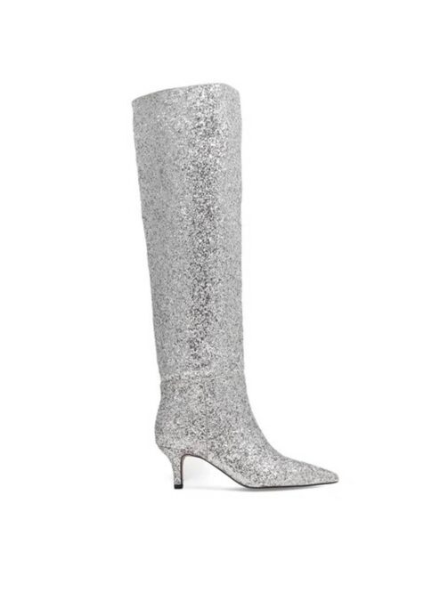 Embelished μπότες σε ασημί
