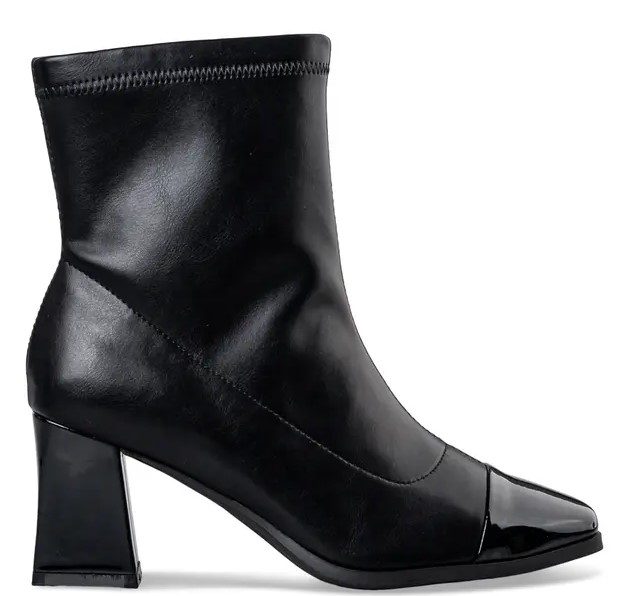 Μαύρο μποτάκι κάλτσα envie shoes