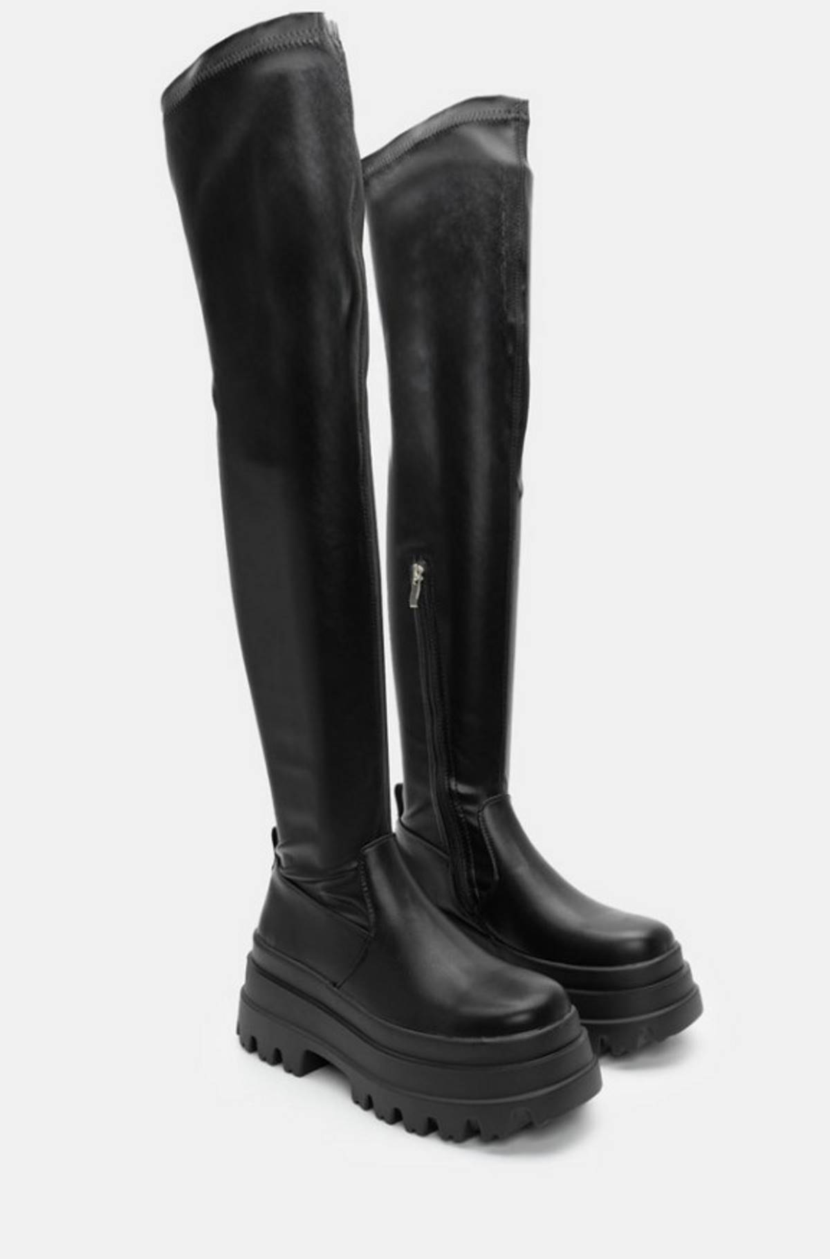 over the knee μαύρες μπότες luigi