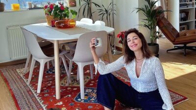 Η Κατερίνα Παπουτσάκη στο σπίτι της