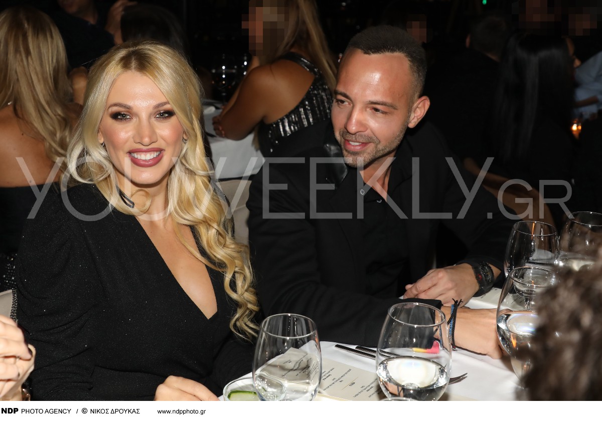 Η Κωνσταντίνα Σπυροπούλου με τον Βασίλη Σταθοκωστόπουλο σε βραδινή έξοδό τους