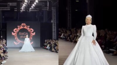 Η Ιωάννα Τούνη με νυφικό στο Athens Fashion Week