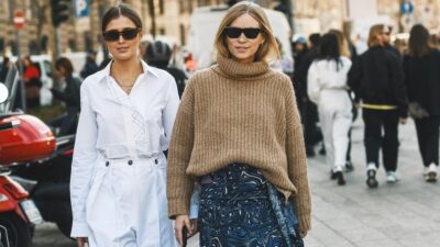 Γυναίκες στο street style φοράνε τις τάσεις στα πουλόβερ