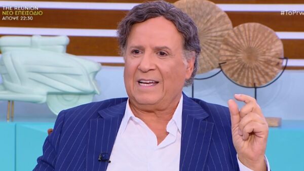 Ο Χάρης Ρώμας στο πλατό της εκπομπής του ΑΝΤ1, Πρωινό