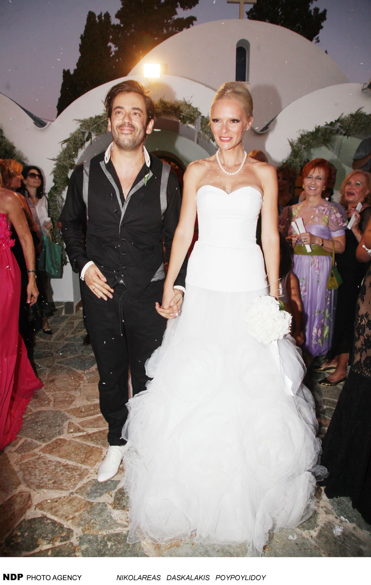 Χριστοπούλου και Καλλίτσης στον γάμο του το 2011