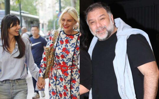 Η Ηλιάνα Παπαγεωργίου, η Έλενα Χριστοπούλου και ο Γρηγόρης Αρναούτογλου.