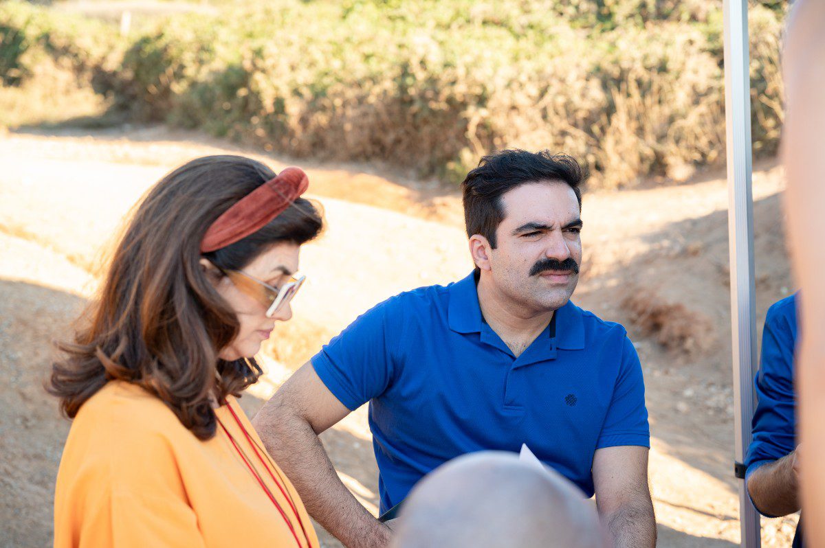 Άννα Κουρή και Γιωργής Τσουρής στα γυρίσματα του Hotel Elvira