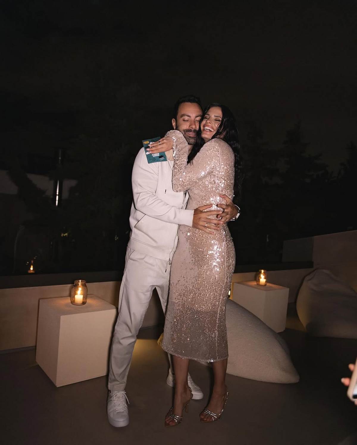 Η Χριστίνα Μπόμπα με τον Σάκη Τανιμανίδη