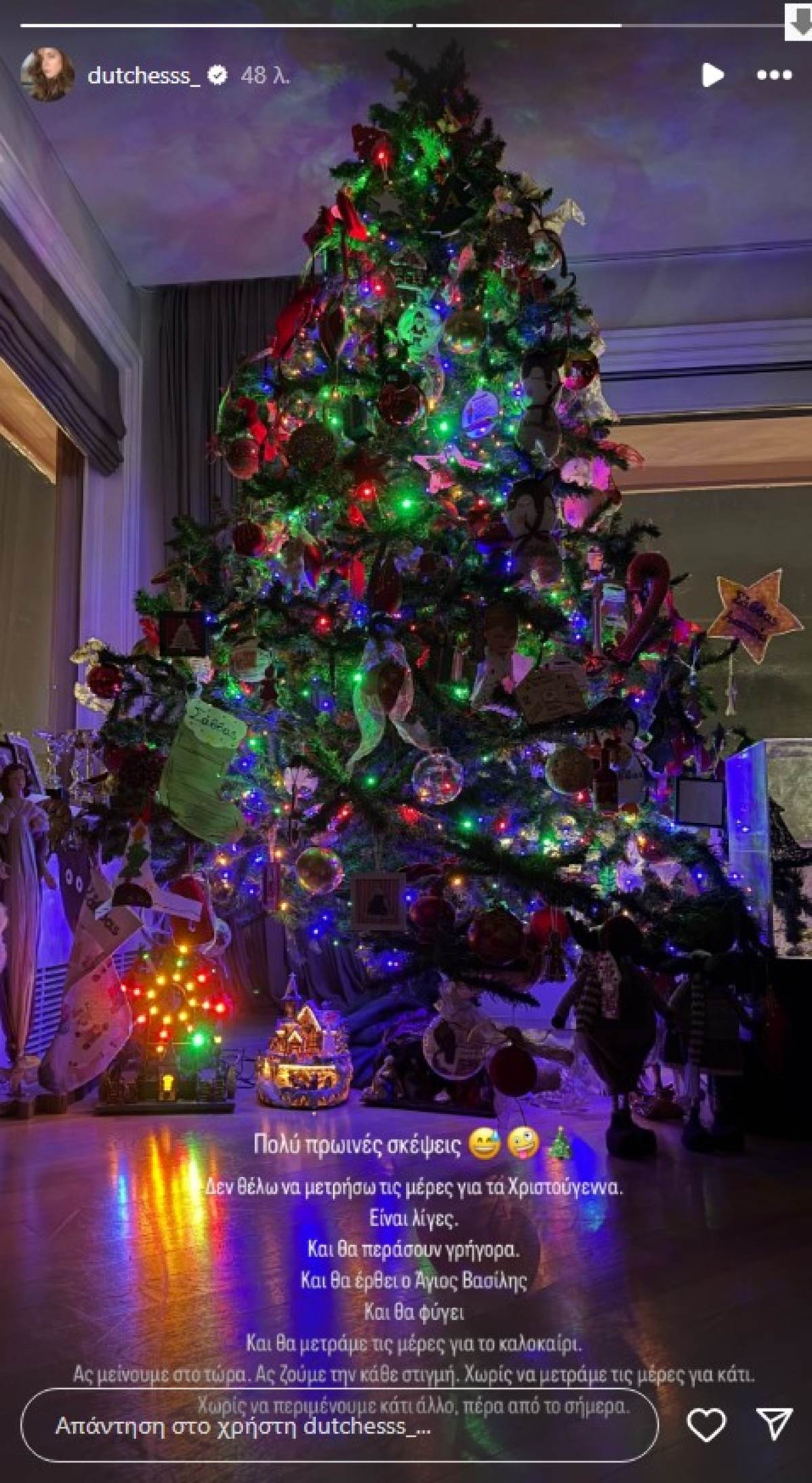 Το χριστουγεννιάτικο δέντρο της Δούκισσας Νομικού και οι σκέψεις της