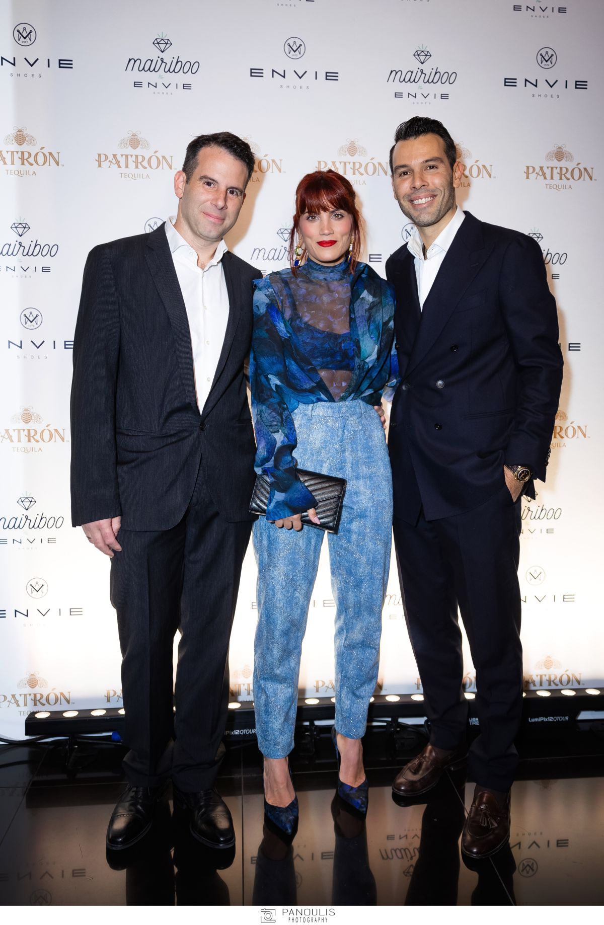 Η Μαίρη Συνατσάκη με τους ιδιοκτήτες της Envie Shoes, Κωνσταντίνο και Γιώργο Λαμπρινίδη
