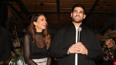 Ο Ετεοκλής Παύλου και η Ελένη Χατζίδου στα εγκαίναι του νέου single.