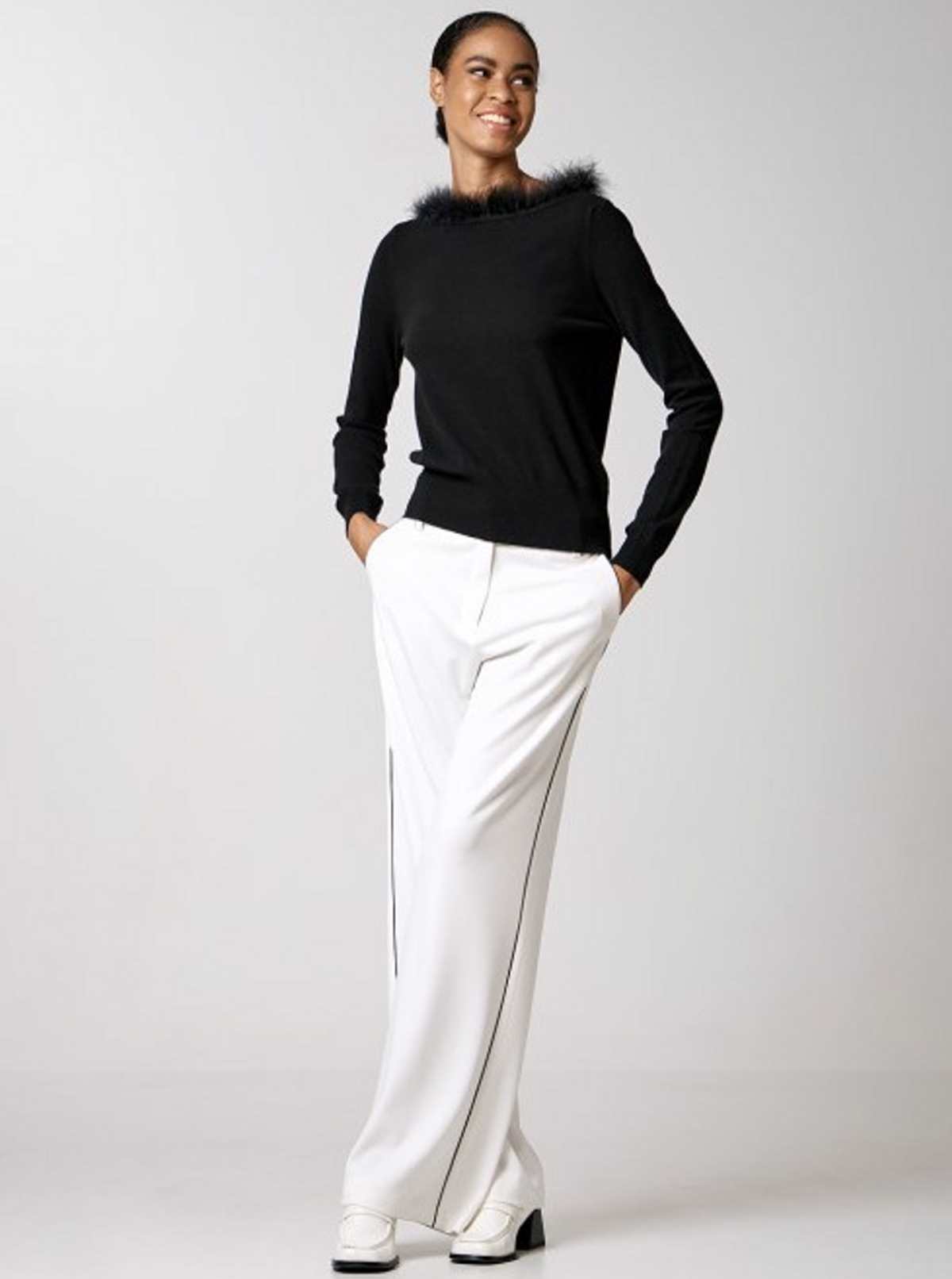 πουλόβερ με γούνα